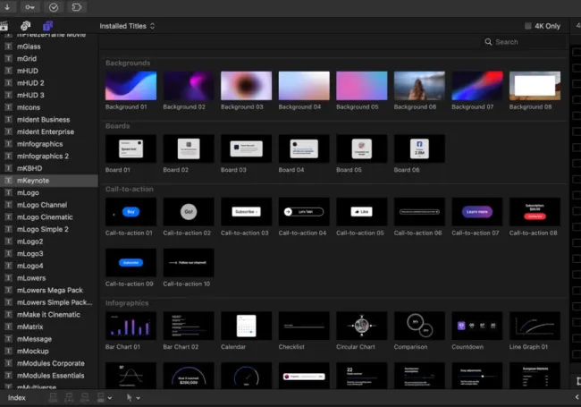数据文字标题图形动画mKeynote