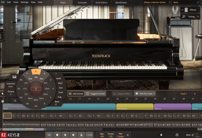 Toontrack Folk Rock EZkeys MIDI