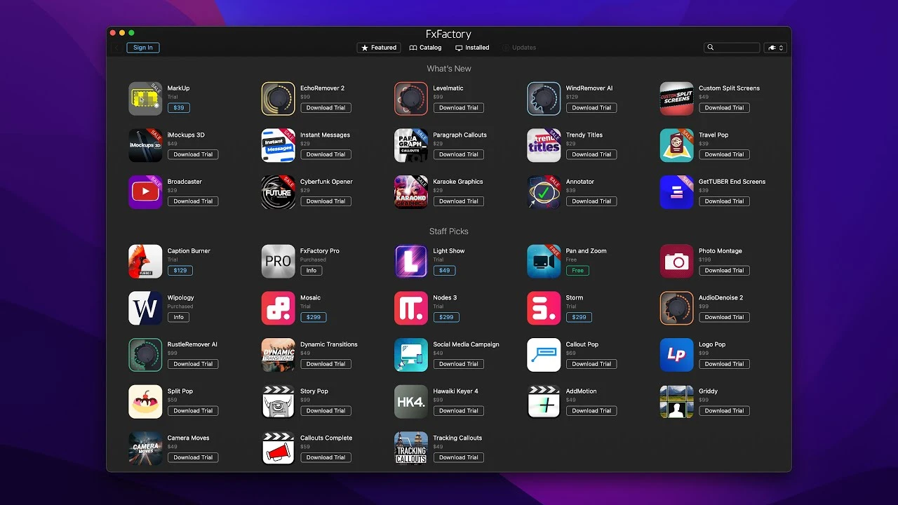 视频特效插件合集 Fxfactory Pro 9.0.0 Mac全解锁版 (FCP/PR/AE)