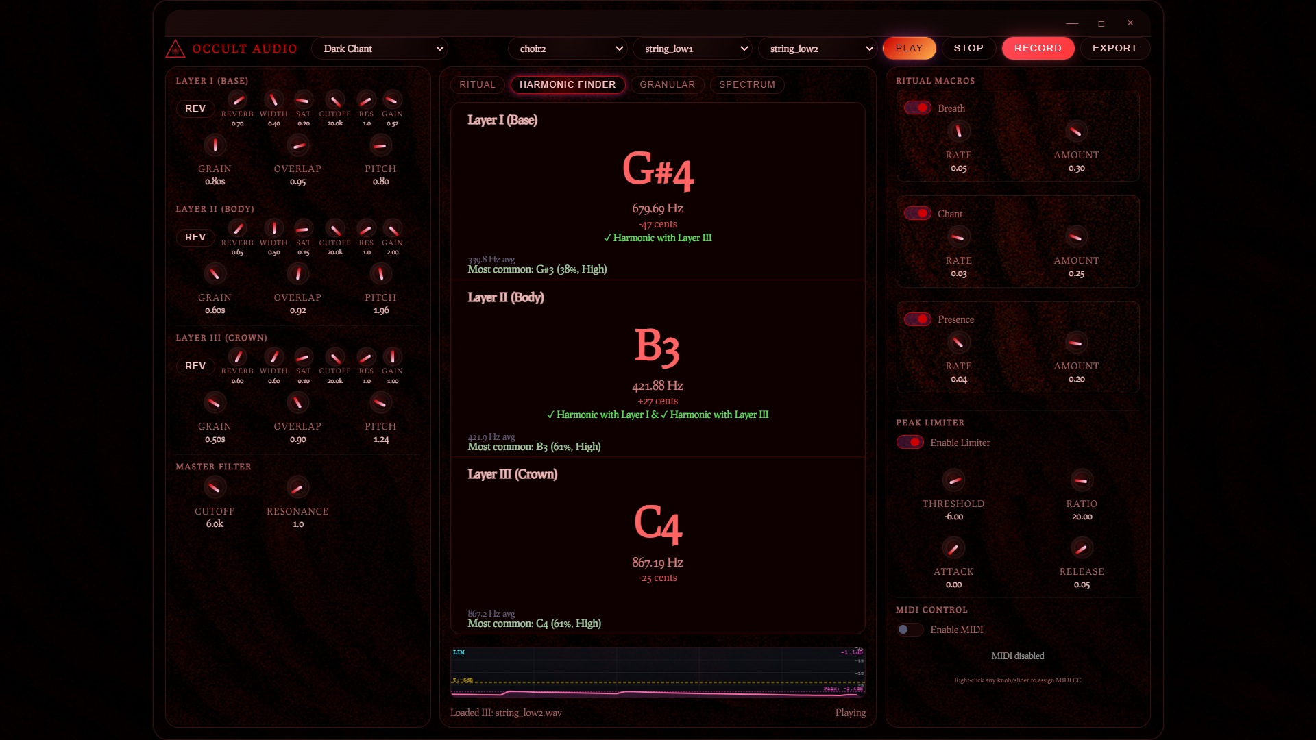 暗黑氛围音景颗粒合成器插件，TekEngine Audio Tools Occult Audio Engine v1.0 支持WiN版本
