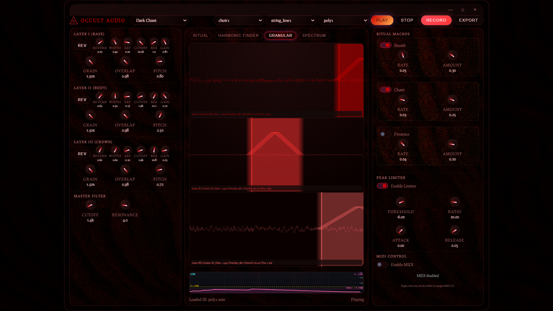 暗黑氛围音景颗粒合成器插件，TekEngine Audio Tools Occult Audio Engine v1.0 支持WiN版本