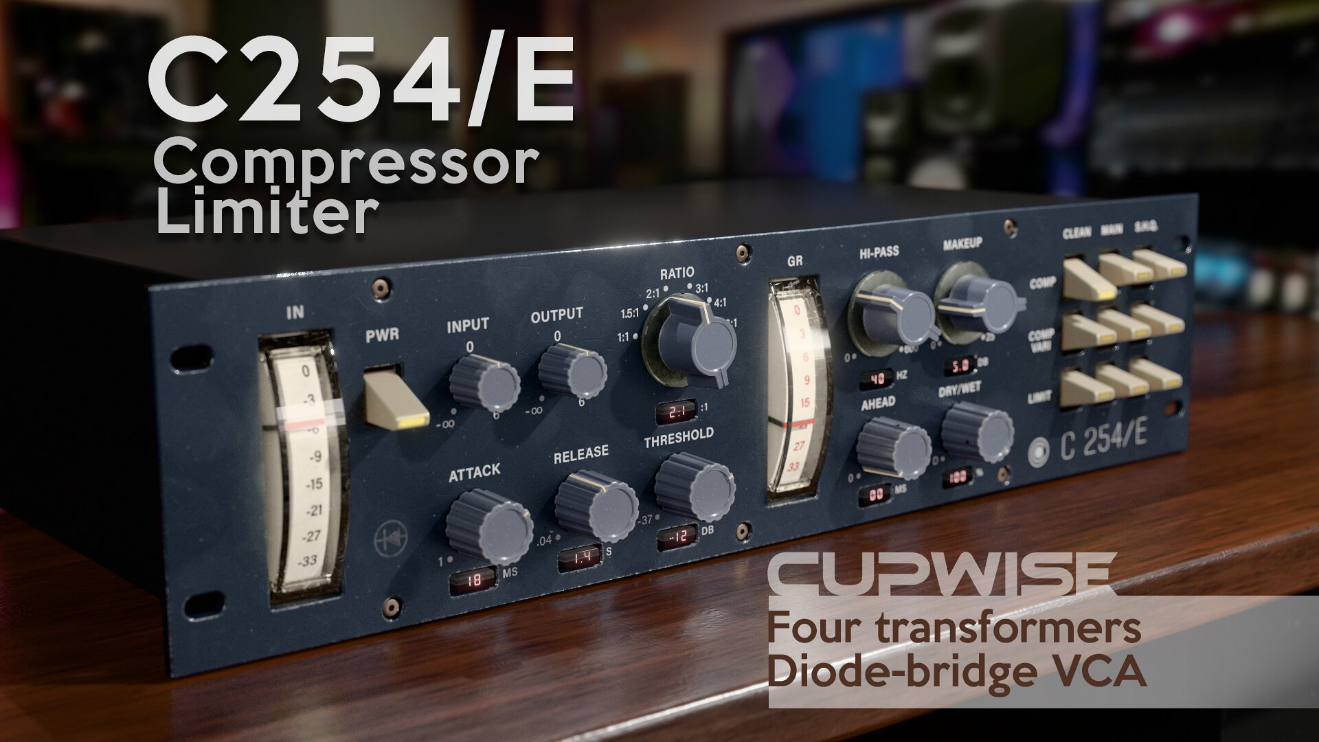 Nebula扩展压缩器限制器，Cupwise C254-E Compressor and Limiter VERSION 2 支持Nebula