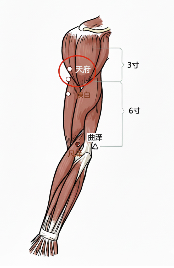 天府穴 / LU-3 / Tianfu / Palace of Heaven / 肺经要穴