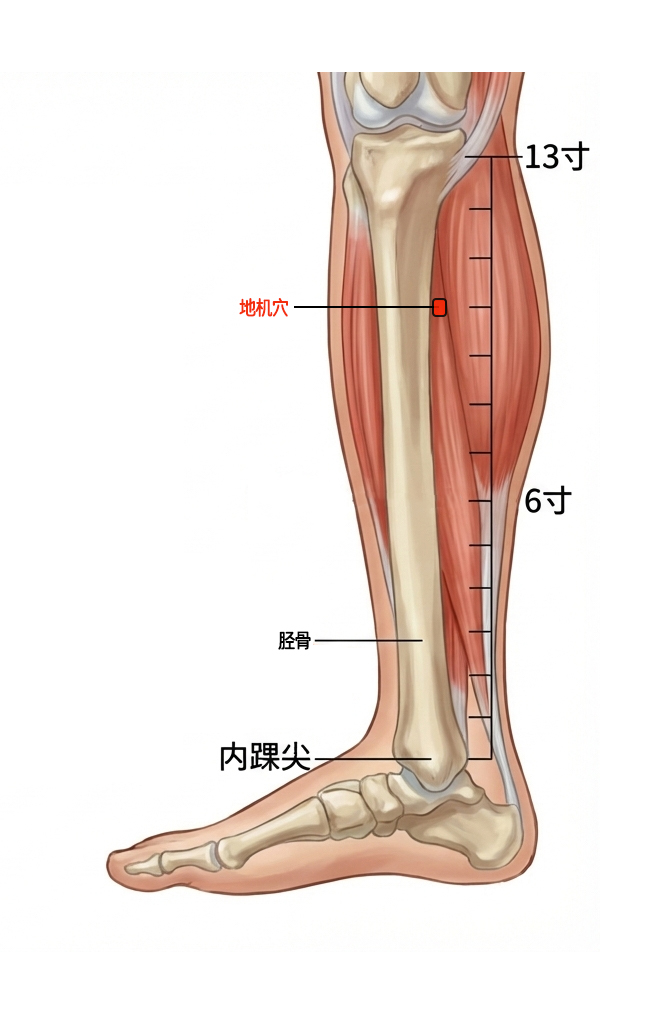 地机穴 / SP-8 / Diji / Earth Pivot /  郄穴 Xi-Cleft Point